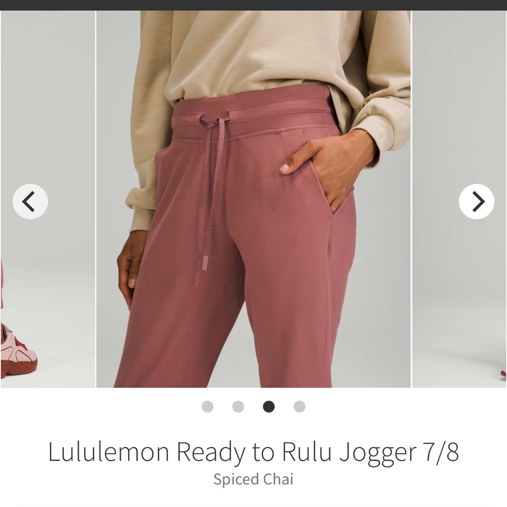 lululemon athletica Ready to Rulu Jogger 7/8 in Spiced Chai Rose